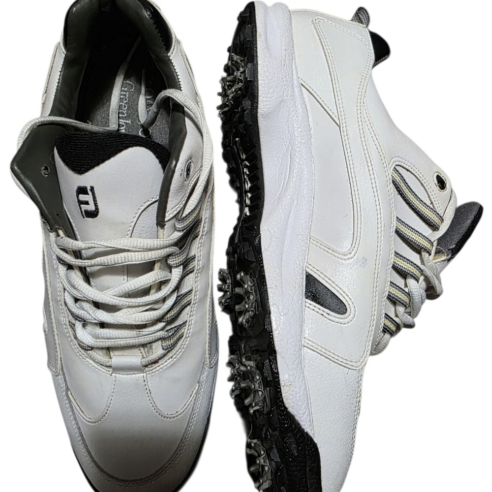 FootJoy Men's White and Black Athletic Golf Shoes